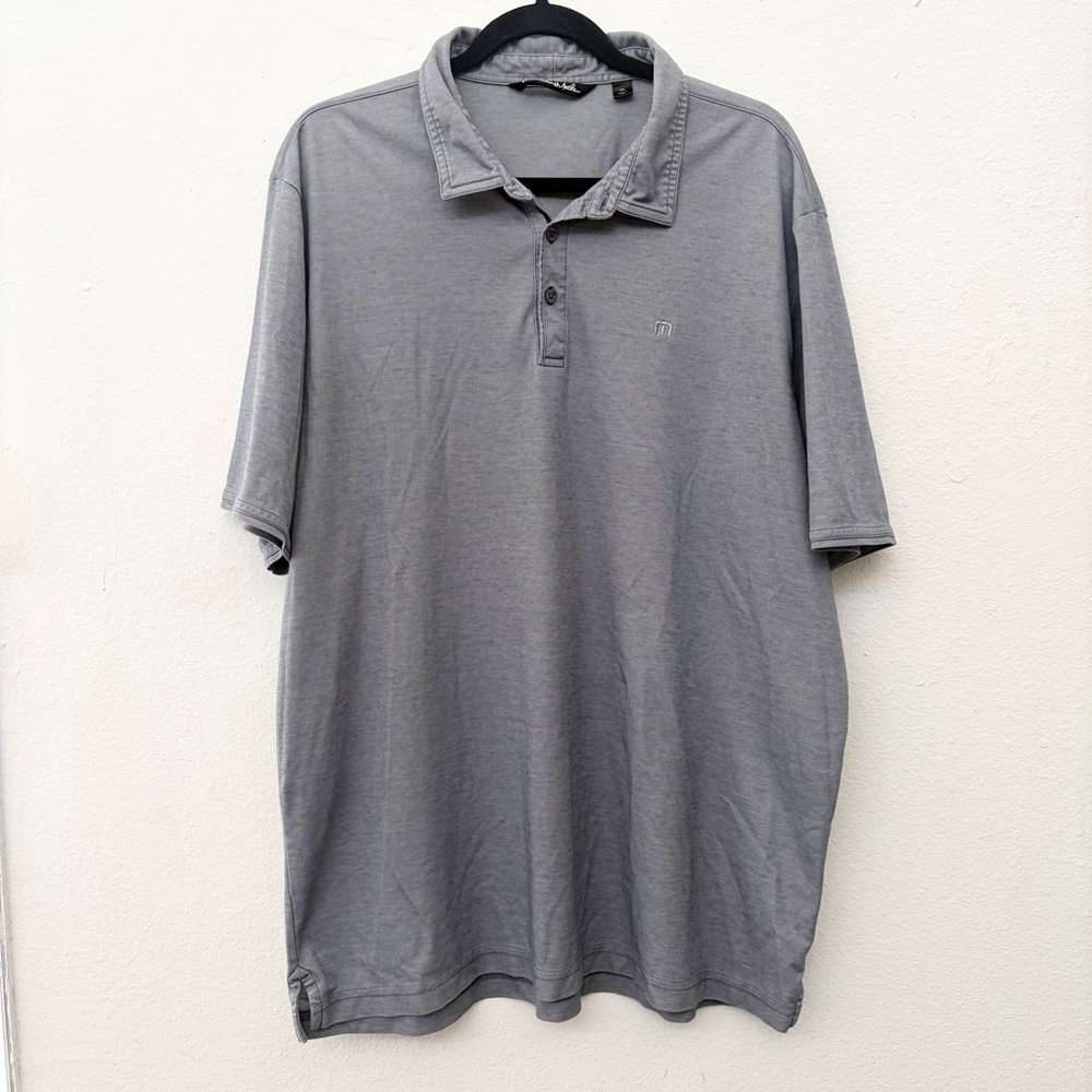 Travis Matthew Golf Polo Shirt Gray Men's Size 2XL